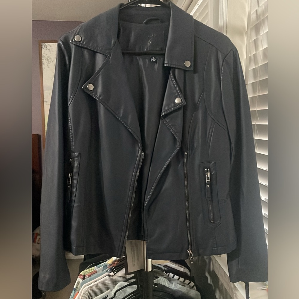 New without tags Max studio small navy motorc jacket